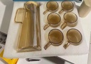 Carafe  Lux gold  6 verres avec poignée