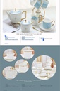 Ensemble théière complete bone china 17pcs