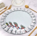 Assiette de Charge en miroir+cristal  