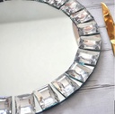 Assiette de Charge en miroir+cristal  