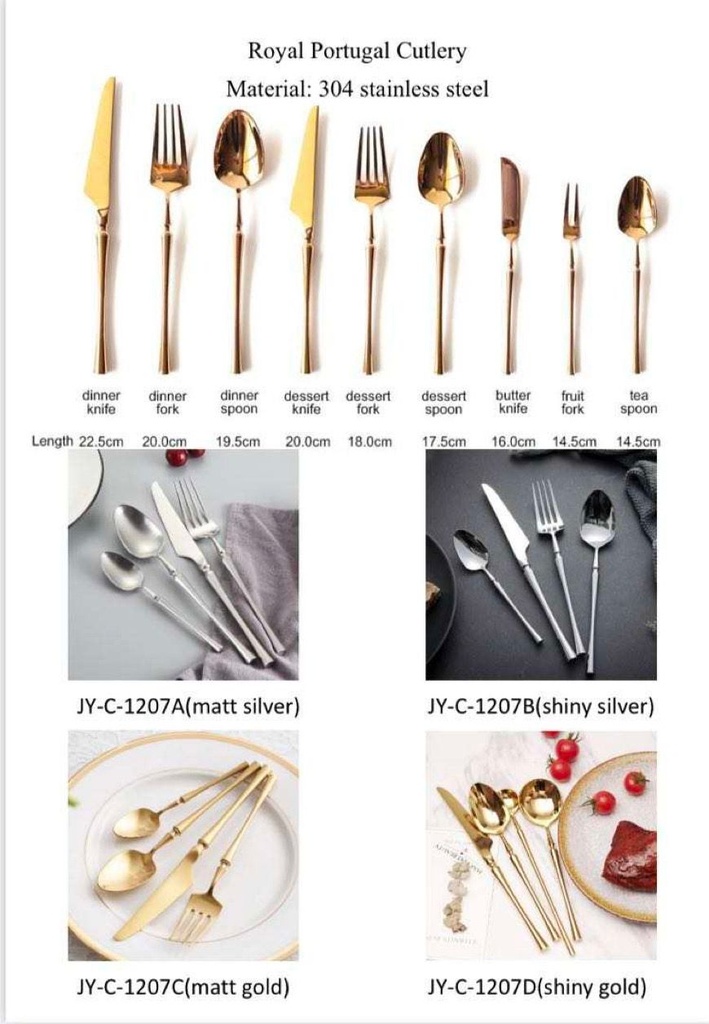 Couverts Haut de gamme RHD024 gold 