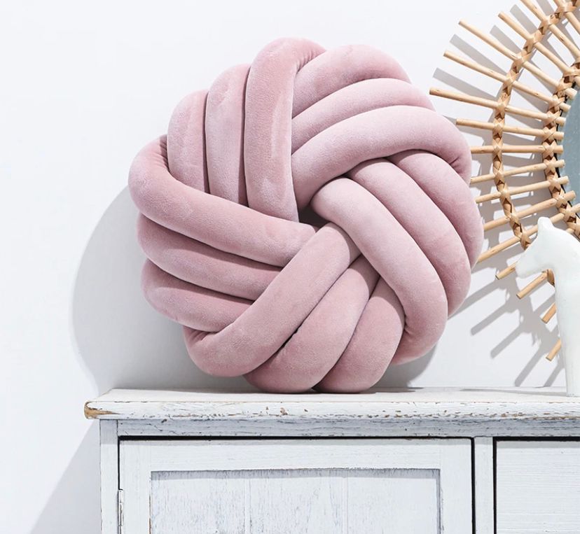 Coussin rond à noeud