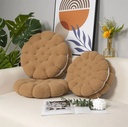Coussin rond en forme de biscuit 37cm 