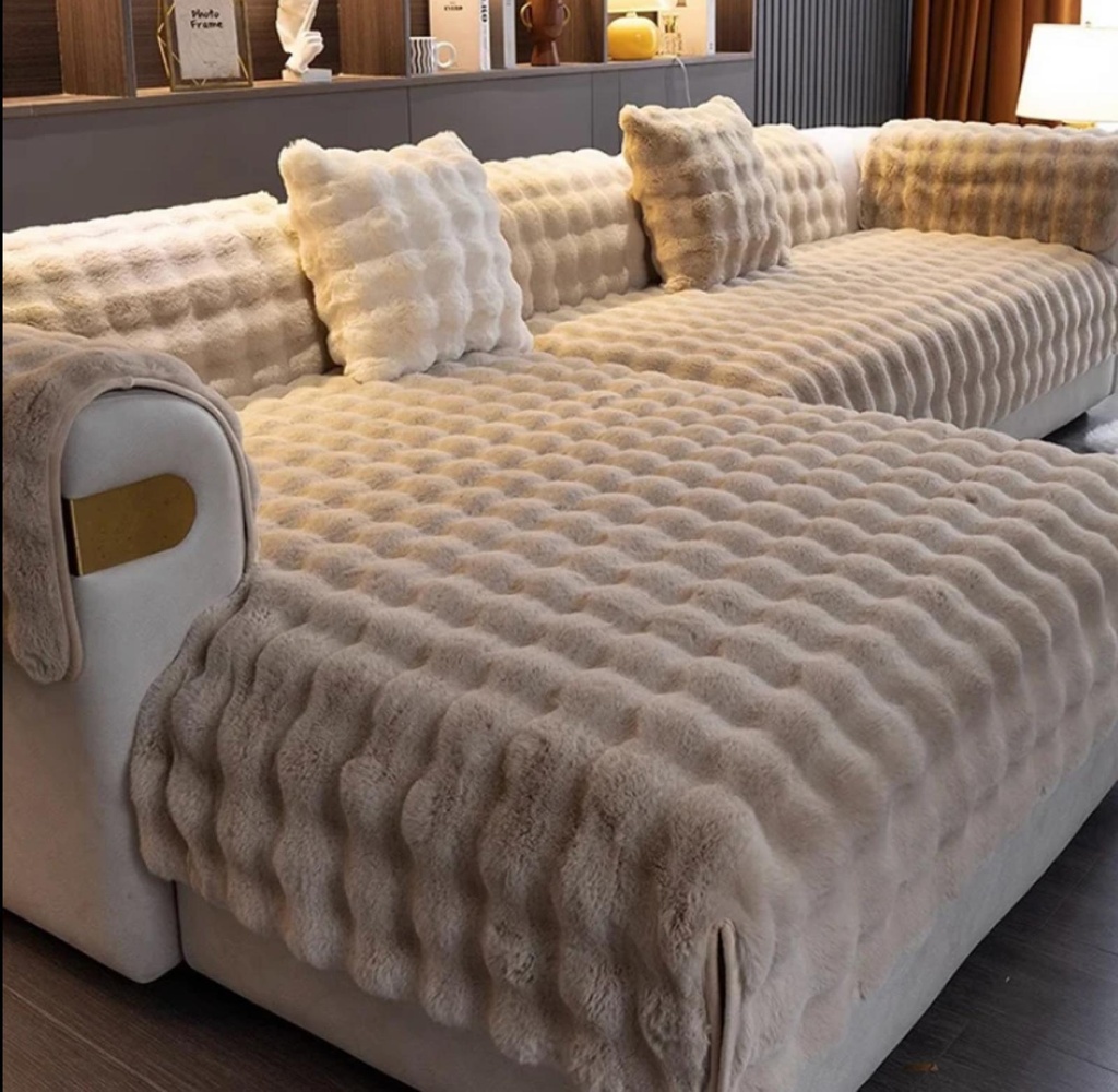Couverture de fauteuil avec fond anti dérapant 
Taille:90*180cm