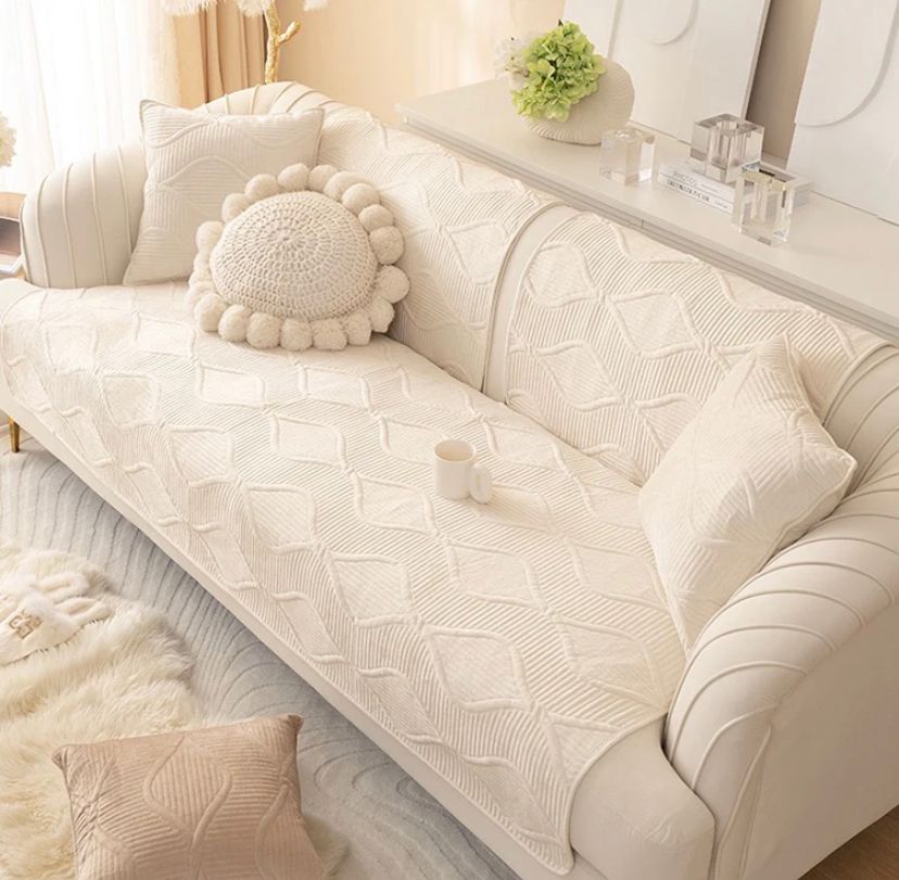 Couverture de fauteuil avec fond anti dérapant 
Taille:110*210cm