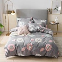 Ensemble drap en coton quatre pièces pour lit de 1m80