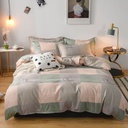 Ensemble drap en coton pour lit de 2,0 mètres quatre pièces 