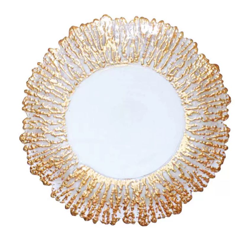 Assiettes de présentation en acrylique métallisé 