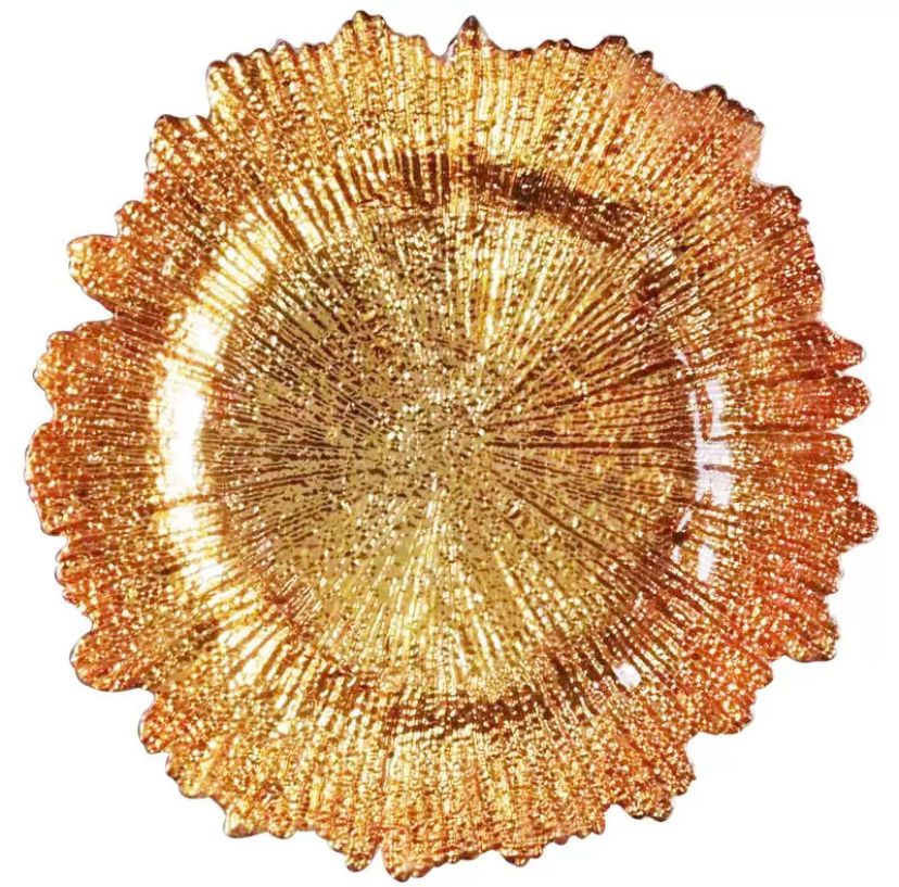 Assiettes de présentation en acrylique métallisé 