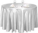 Grandes Nappes Rondes en Satin Lisse, Hôtel, Restaurant, Bonne Qualité (Diamètre 2m28)