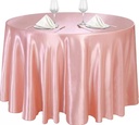 Grandes Nappes Rondes en Satin Lisse, Hôtel, Restaurant, Bonne Qualité (Diamètre 2m28)