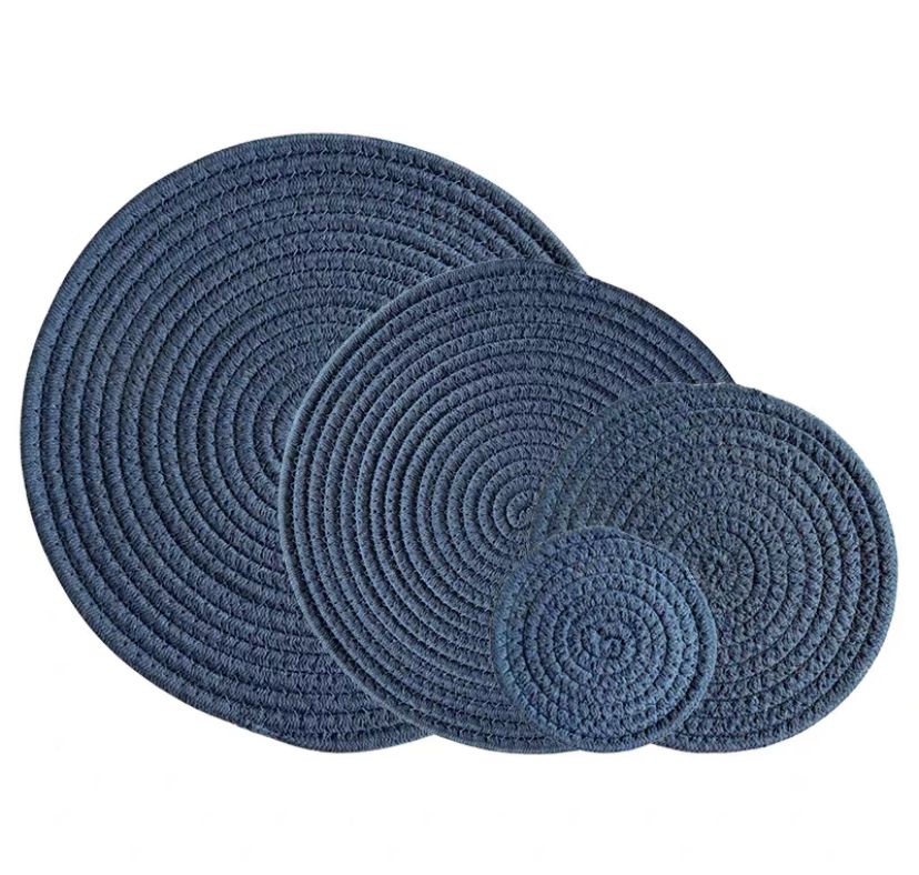 Lot De 6 Sets De Table Ronds Tissés Ronds (11cm)