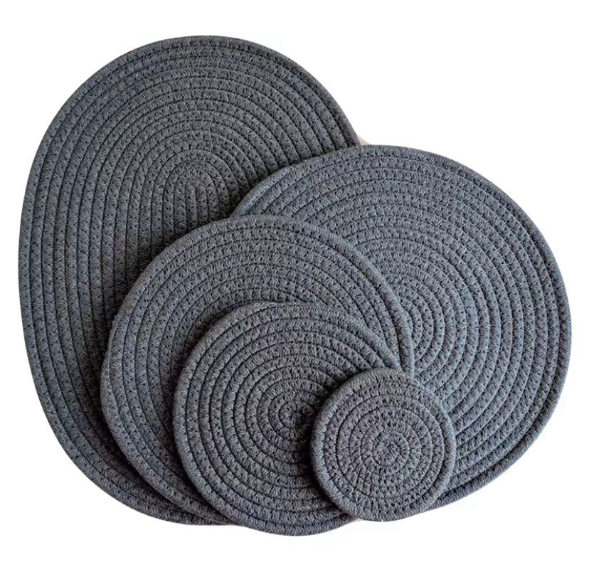 Lot De 6 Sets De Table Ronds Tissés Ronds (11cm)