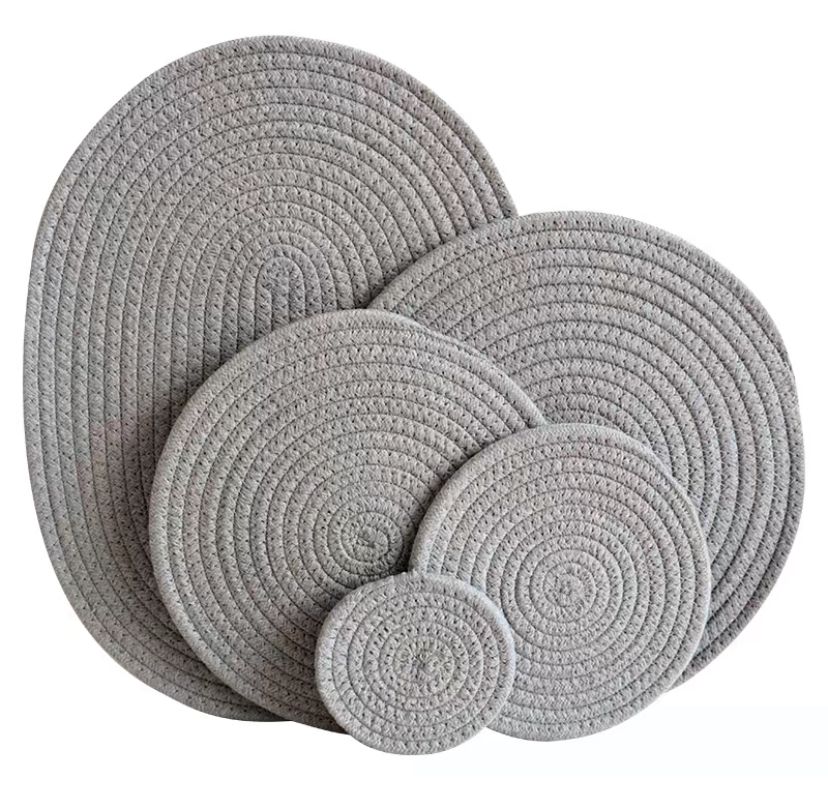 Lot De 6 Sets De Table Ronds Tissés Ronds (11cm)