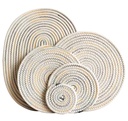 Lot De 6 Sets De Table Ronds Tissés Ronds (11cm)