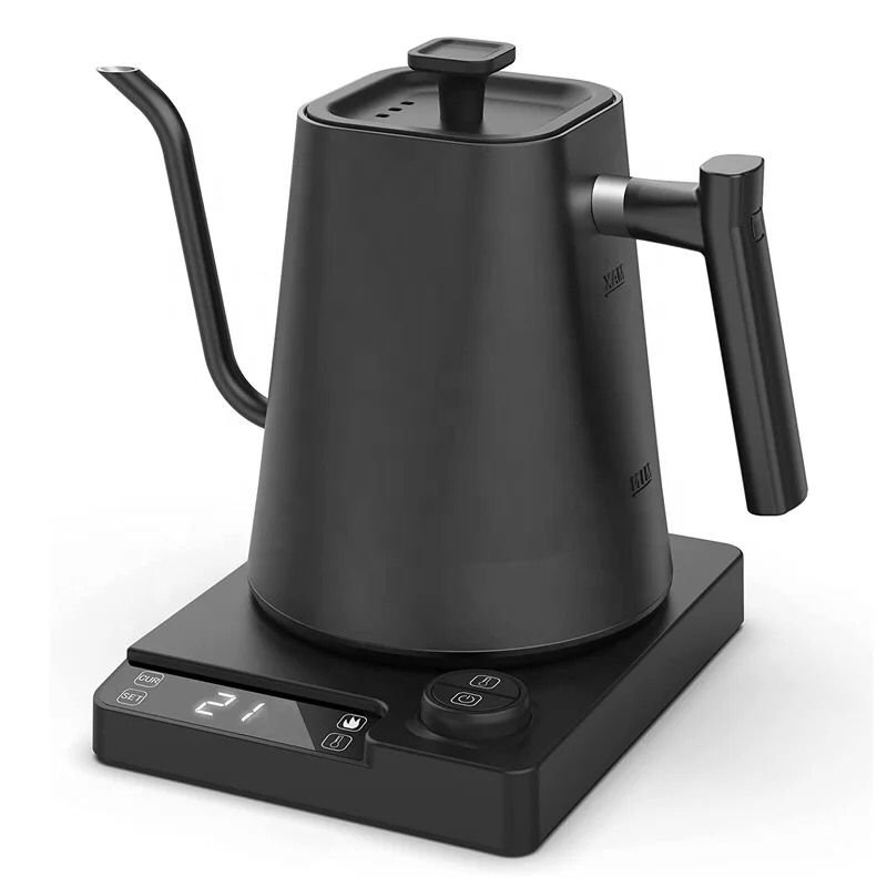 Bouilloire a Eau, Cafe, a col de Cygne électrique en acier inoxidable reglable 1200w  1 L
