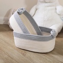 Panier de rangement mulfonctions, pour cosmétique en corde tissée Lot de 2 paniers (pm+gm) 