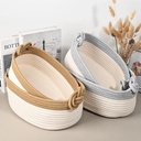 Panier de rangement mulfonctions, pour cosmétique en corde tissée Lot de 2 paniers (pm+gm) 
