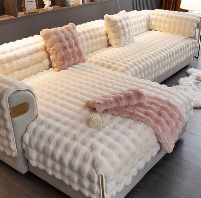 Couverture de fauteuil avec fond anti dérapant 
Taille:110*210cm