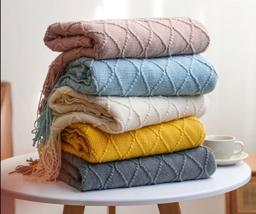 Blanket/ jeter de lit ou sofa (gris)