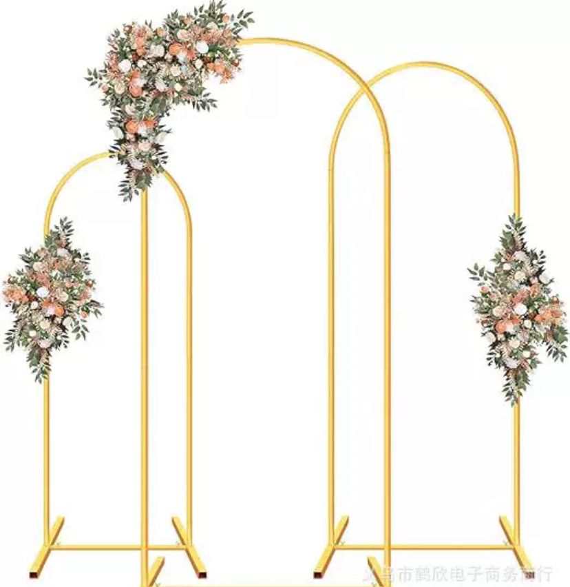 Support de toile de fond d'arche pour cérémonie, ensemble des 3 