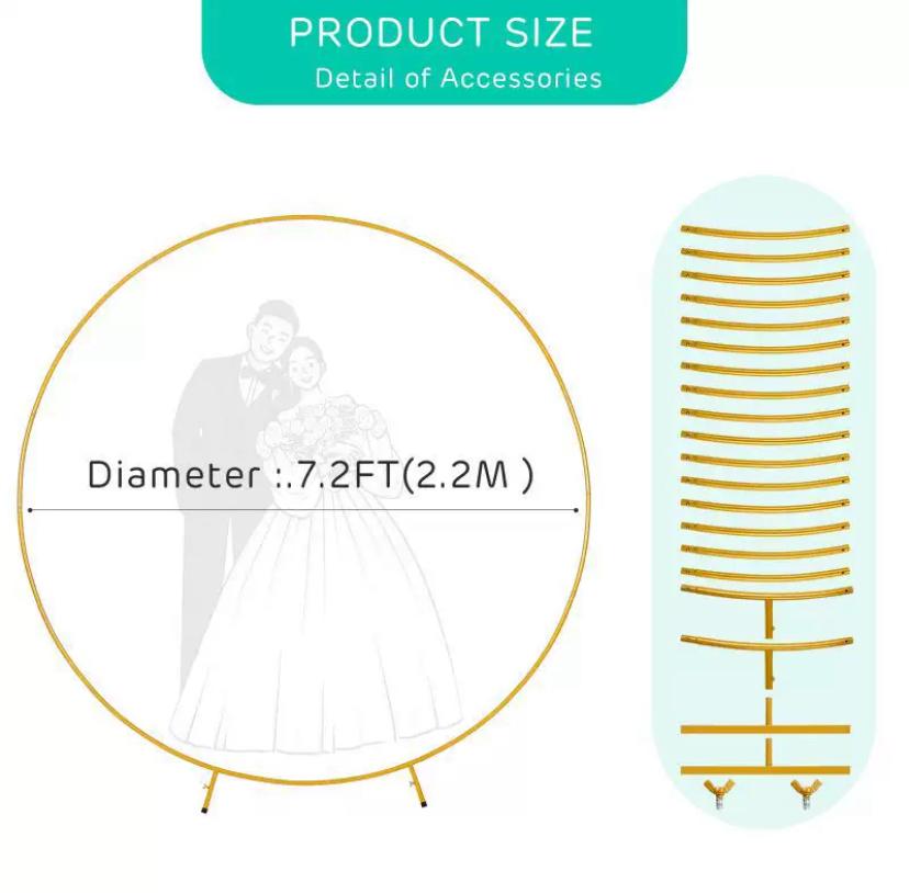 Support ronde gold, taille 220 diamètre 