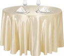 Grandes Nappes Rondes en Satin Lisse, Hôtel, Restaurant, Bonne Qualité (Diamètre 2m28)