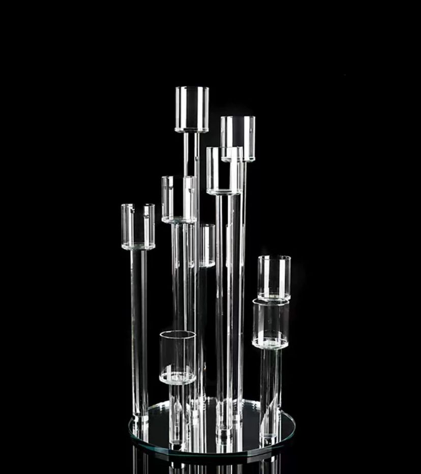 Cristal Taille 65cm avec 9 support bougie 