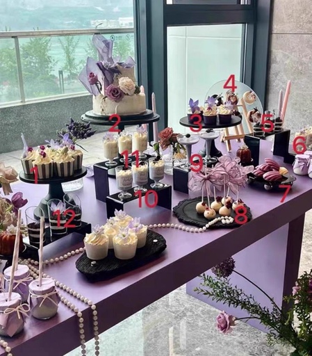 Tableaux de desserts (Ensemble 12pcs+)