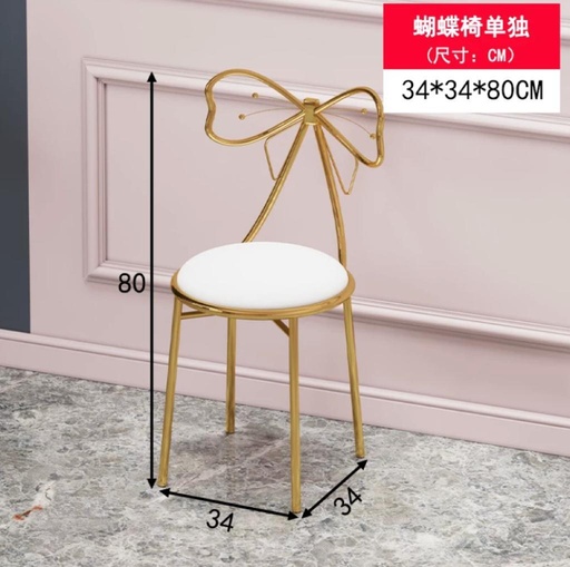 Chaise  esthéticienne  noeud dorée