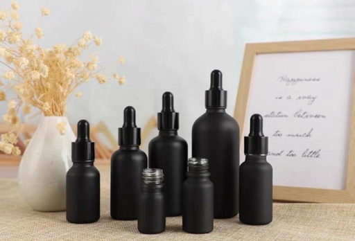 Compte goute noir matt 50ml lot de 100pcs
