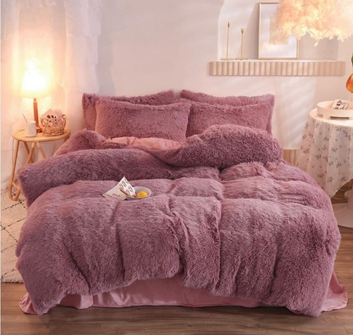 Drap fourrure ensemble 4pcs drap d'hiver 2m