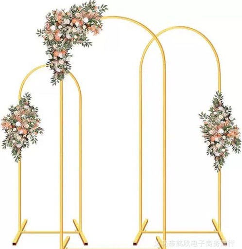 Support de toile de fond d'arche pour cérémonie, ensemble des 3 