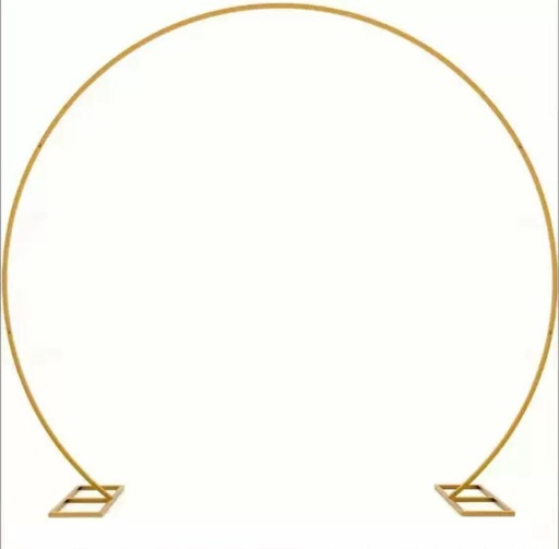 Support ronde gold ouvert du bas, taille 2m50 diamètre 